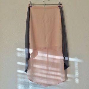 Forever 21 Pink/Gray High Low Skirt
